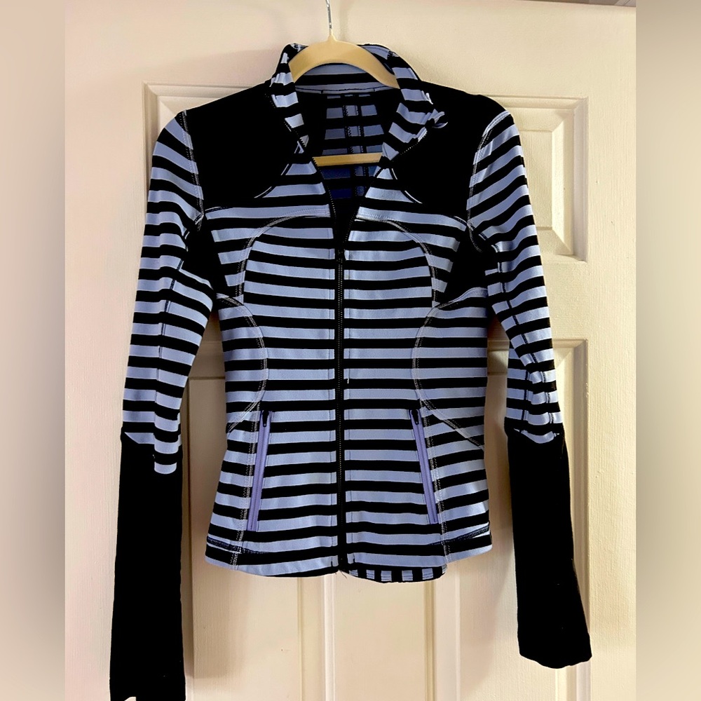 Lululemon Define Jacket – Black & White Striped – Size 6
